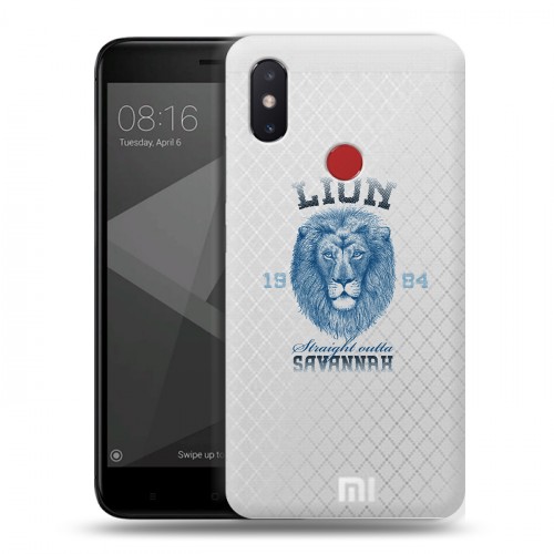 Полупрозрачный дизайнерский силиконовый чехол для Xiaomi Mi8 SE Символика льва