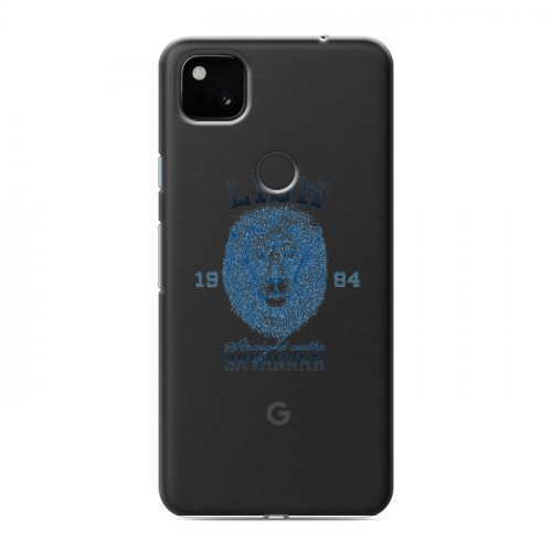 Полупрозрачный дизайнерский пластиковый чехол для Google Pixel 4a Символика льва