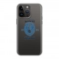 Полупрозрачный дизайнерский силиконовый с усиленными углами чехол для Iphone 14 Pro Max Символика льва