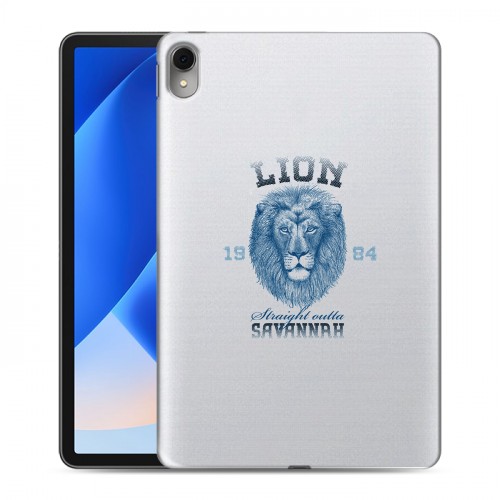 Полупрозрачный дизайнерский силиконовый чехол для Huawei MatePad 11 (2023) Символика льва