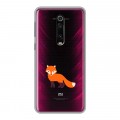 Полупрозрачный дизайнерский силиконовый чехол для Xiaomi RedMi K20 Прозрачные лисы