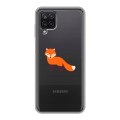 Полупрозрачный дизайнерский силиконовый чехол для Samsung Galaxy A12 Прозрачные лисы