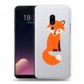 Полупрозрачный дизайнерский пластиковый чехол для Meizu 15 Plus Прозрачные лисы