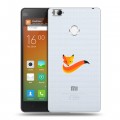 Полупрозрачный дизайнерский пластиковый чехол для Xiaomi Mi4S Прозрачные лисы