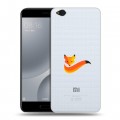 Полупрозрачный дизайнерский пластиковый чехол для Xiaomi Mi5C Прозрачные лисы