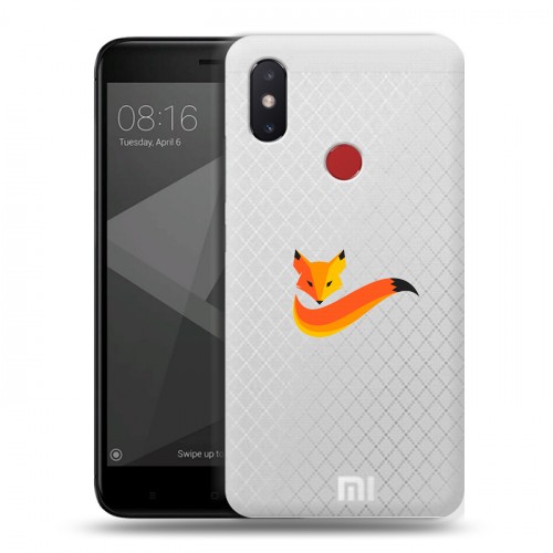 Полупрозрачный дизайнерский пластиковый чехол для Xiaomi Mi8 SE Прозрачные лисы