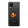 Полупрозрачный дизайнерский пластиковый чехол для Samsung Galaxy A12 Прозрачные лисы