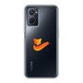 Полупрозрачный дизайнерский пластиковый чехол для Realme 9i Прозрачные лисы