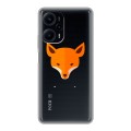 Полупрозрачный дизайнерский пластиковый чехол для XIaomi Poco F5 Прозрачные лисы