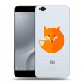 Полупрозрачный дизайнерский пластиковый чехол для Xiaomi Mi5C Прозрачные лисы