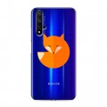 Полупрозрачный дизайнерский пластиковый чехол для Huawei Honor 20 Прозрачные лисы