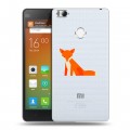 Полупрозрачный дизайнерский пластиковый чехол для Xiaomi Mi4S Прозрачные лисы