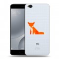 Полупрозрачный дизайнерский пластиковый чехол для Xiaomi Mi5C Прозрачные лисы