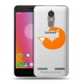 Полупрозрачный дизайнерский пластиковый чехол для Lenovo K6 Прозрачные лисы