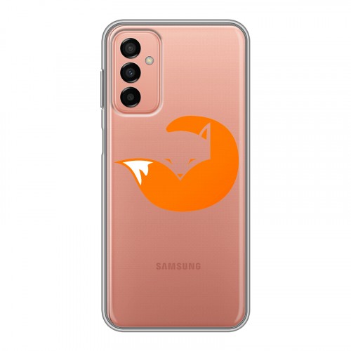 Полупрозрачный дизайнерский силиконовый чехол для Samsung Galaxy M23 5G Прозрачные лисы