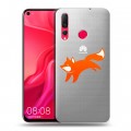 Полупрозрачный дизайнерский пластиковый чехол для Huawei Nova 4 Прозрачные лисы