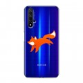 Полупрозрачный дизайнерский пластиковый чехол для Huawei Honor 20 Прозрачные лисы