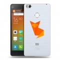 Полупрозрачный дизайнерский пластиковый чехол для Xiaomi Mi4S Прозрачные лисы