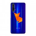 Полупрозрачный дизайнерский пластиковый чехол для Huawei Honor 20 Прозрачные лисы