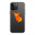 Полупрозрачный дизайнерский силиконовый чехол для Iphone 14 Pro Max Прозрачные лисы