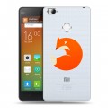 Полупрозрачный дизайнерский пластиковый чехол для Xiaomi Mi4S Прозрачные лисы