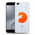 Полупрозрачный дизайнерский пластиковый чехол для Xiaomi Mi5C Прозрачные лисы