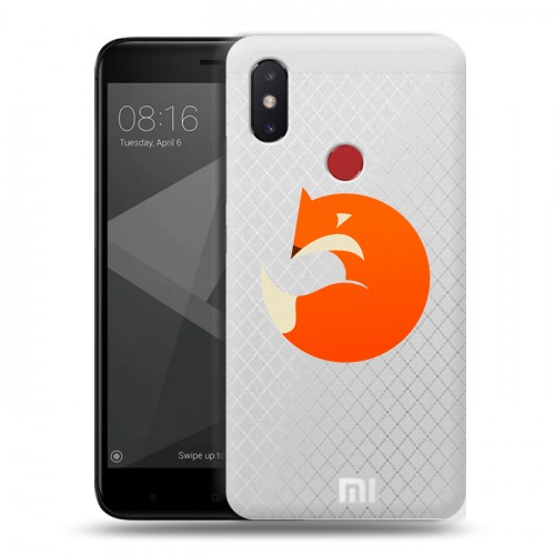 Полупрозрачный дизайнерский пластиковый чехол для Xiaomi Mi8 SE Прозрачные лисы