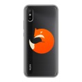 Полупрозрачный дизайнерский силиконовый с усиленными углами чехол для Xiaomi RedMi 9A Прозрачные лисы