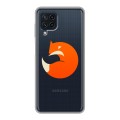 Полупрозрачный дизайнерский пластиковый чехол для Samsung Galaxy A22 Прозрачные лисы