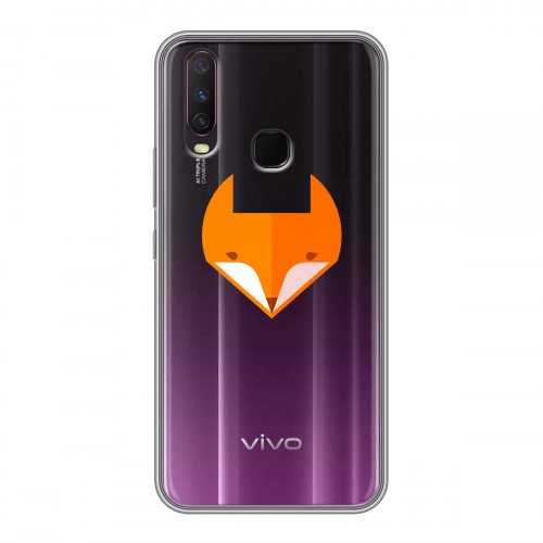 Полупрозрачный дизайнерский силиконовый чехол для Vivo Y17 Прозрачные лисы