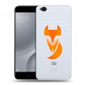 Полупрозрачный дизайнерский пластиковый чехол для Xiaomi Mi5C Прозрачные лисы