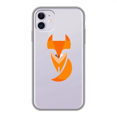 Полупрозрачный дизайнерский пластиковый чехол для Iphone 11 Прозрачные лисы