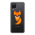 Полупрозрачный дизайнерский пластиковый чехол для Samsung Galaxy A12 Прозрачные лисы