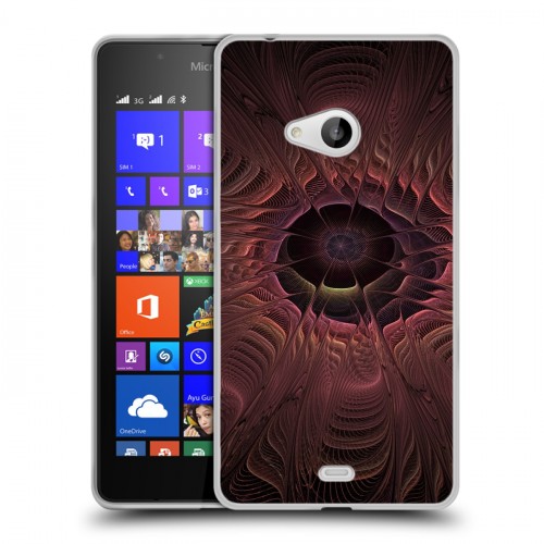 Дизайнерский пластиковый чехол для Microsoft Lumia 540 Абстракции Вращение