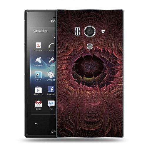 Дизайнерский пластиковый чехол для Sony Xperia acro S Абстракции Вращение