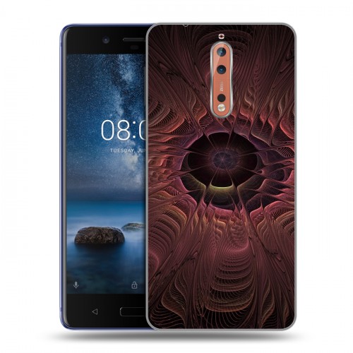 Дизайнерский пластиковый чехол для Nokia 8 Абстракции Вращение