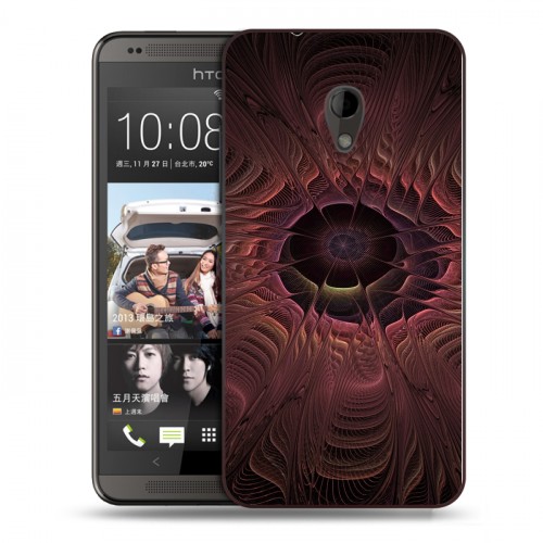 Дизайнерский пластиковый чехол для HTC Desire 700 Абстракции Вращение