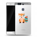 Полупрозрачный дизайнерский пластиковый чехол для Huawei P9 Plus Лиса - шаман