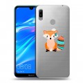 Полупрозрачный дизайнерский пластиковый чехол для Huawei Y6 (2019) Лиса - шаман