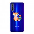 Полупрозрачный дизайнерский пластиковый чехол для Huawei Honor 20 Лиса - шаман