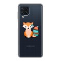 Полупрозрачный дизайнерский пластиковый чехол для Samsung Galaxy A22 Лиса - шаман