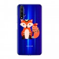 Полупрозрачный дизайнерский пластиковый чехол для Huawei Honor 20 Лиса - шаман