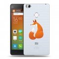 Полупрозрачный дизайнерский пластиковый чехол для Xiaomi Mi4S Прозрачные лисы