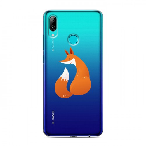 Полупрозрачный дизайнерский пластиковый чехол для Huawei P Smart (2019) Прозрачные лисы