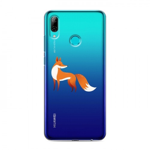 Полупрозрачный дизайнерский пластиковый чехол для Huawei P Smart (2019) Прозрачные лисы