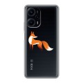 Полупрозрачный дизайнерский пластиковый чехол для XIaomi Poco F5 Прозрачные лисы