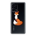 Полупрозрачный дизайнерский пластиковый чехол для XIaomi Poco F5 Прозрачные лисы