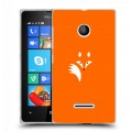 Дизайнерский пластиковый чехол для Microsoft Lumia 435 Лиса