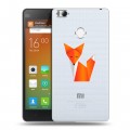 Полупрозрачный дизайнерский пластиковый чехол для Xiaomi Mi4S Прозрачные лисы