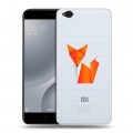 Полупрозрачный дизайнерский пластиковый чехол для Xiaomi Mi5C Прозрачные лисы